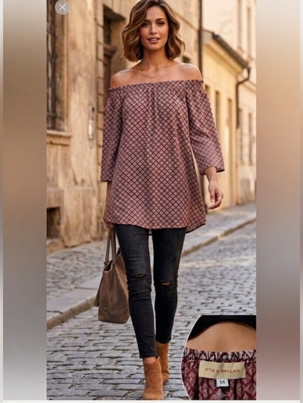 Vintage Otis & Maclain Tunic Style Top  Size Med